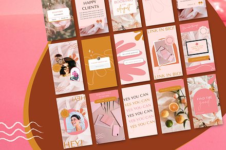 Boho Canva Instagram Story Templates