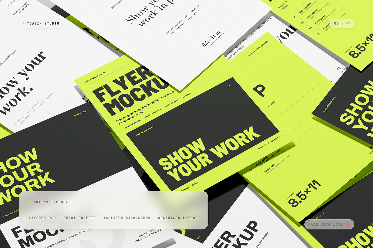 US Letter Flyer Mockup, an Advertising Mockup by Toasin Studio (Photo 5 of 7)