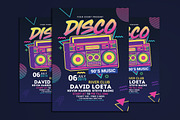 Disco Retro Music Party, a Flyer Template by Muhamad Iqbal hidayat (Thumbnail 1 of 4)