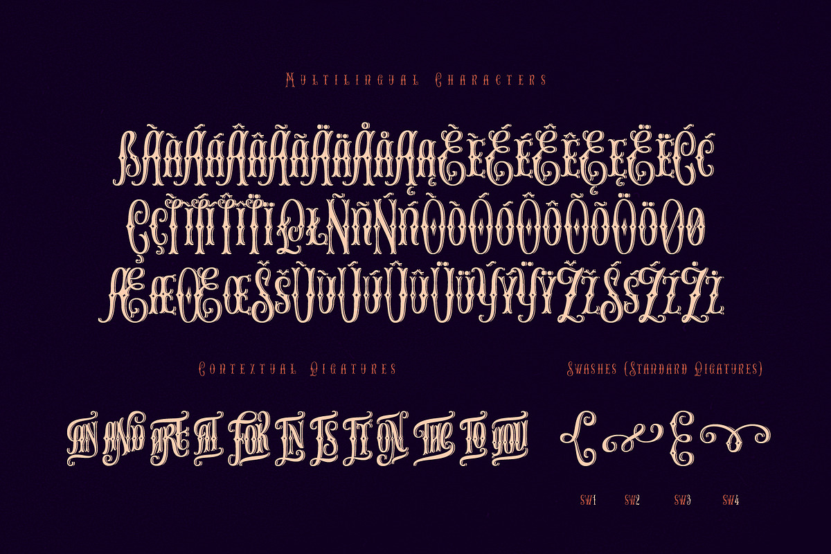 The Arkanes Decorative, a Blackletter Font by Gleb Guralnyk (Photo 7 of 8)