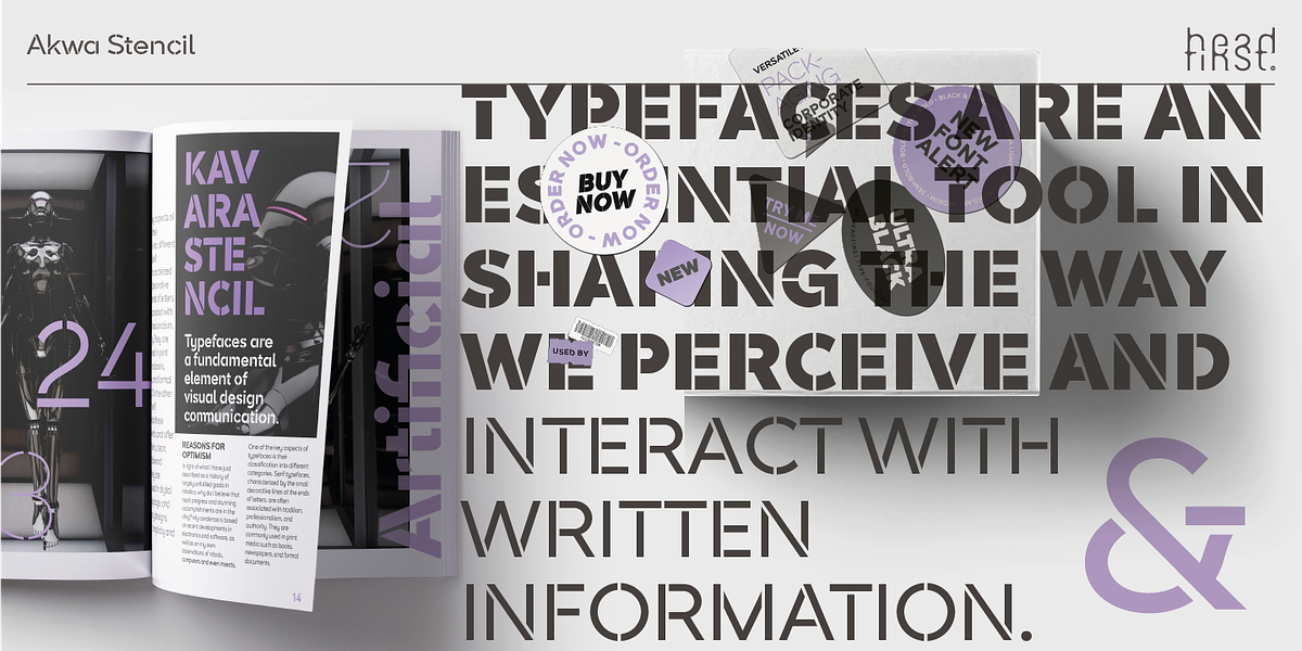 Akwa Stencil, a Sans Serif Font by HeadFirst (Photo 34 of 36)