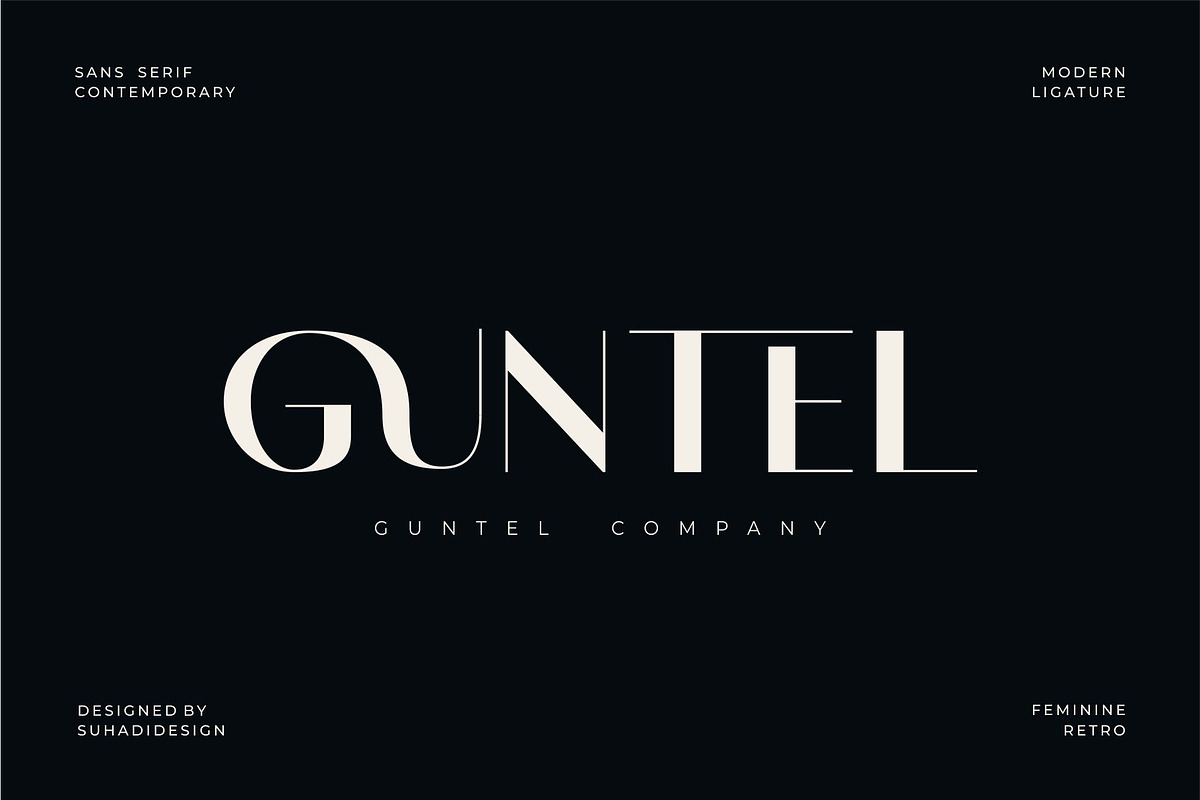 Camela Nabila - Modern Ligature Font, a Sans Serif Font by suhadidesign (Photo 4 of 15)