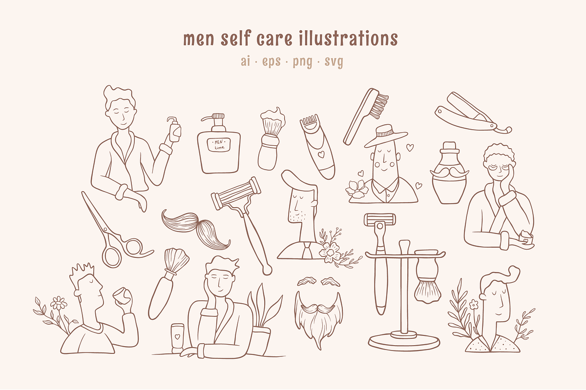 Whimsical self care set. Me time, a Healthcare Illustration by soboleva alya (Photo 10 of 16)