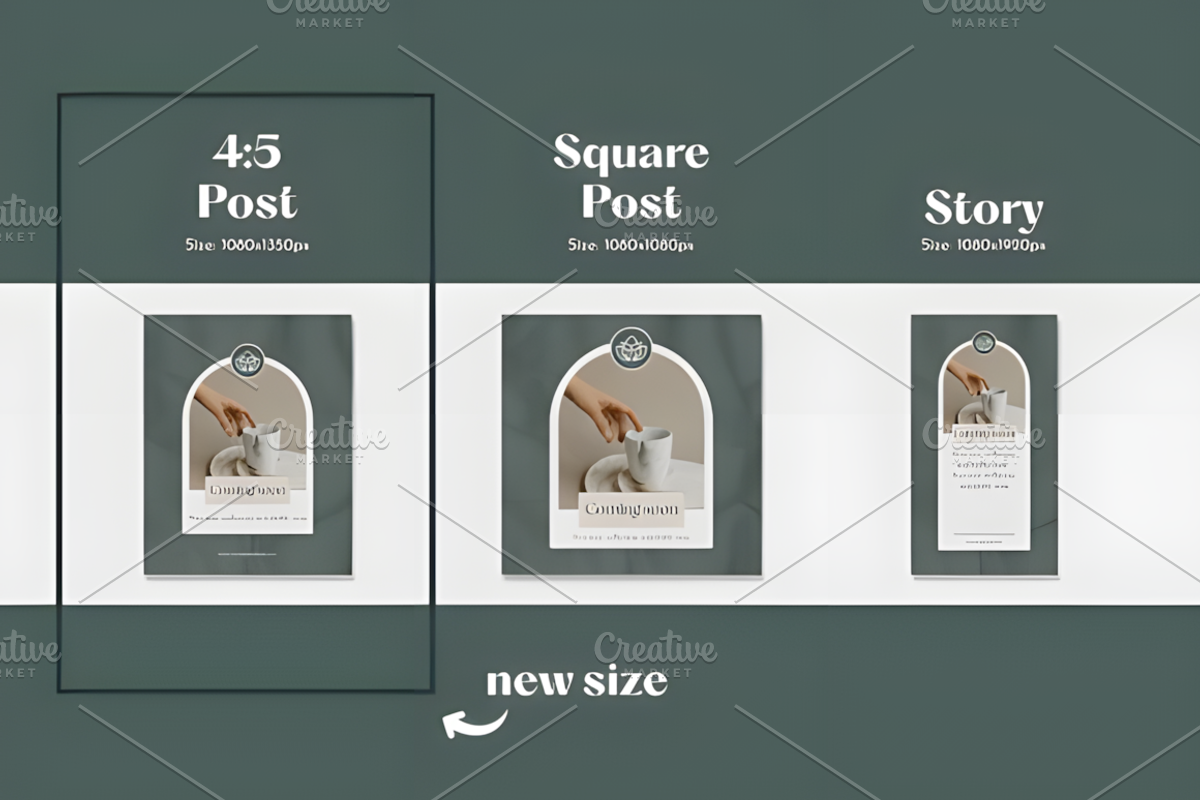 New Instagram Post Size Templates, a Social Media Template by Ink Gallery