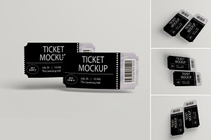 Perspective Ticket Mockup, an Advertising Mockup by Alhaytar