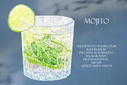 Mojito Watercolor Cocktail, a Food Illustration by Olexandra Mur (Thumbnail 5 of 6)