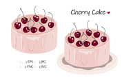 Cherry Bento Cake Illustration, an Object Graphic by Toltemara (Thumbnail 1 of 3)