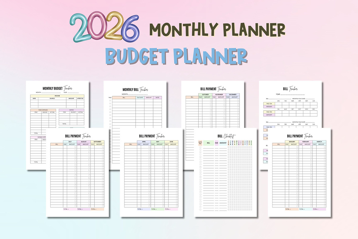 2026 Monthly Planner-Canva Template, a Templates & Theme by Adalin Shop (Photo 9 of 12)