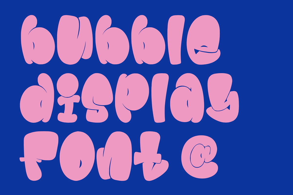 Jamboo Fat Bubble Display Font, a Handwritten Font by Maulana Creative (Photo 5 of 5)