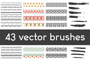 43 Vector Brushes Set