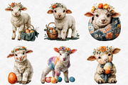 cute Easter lamb clipart, an Illustration by Designworld (Thumbnail 4 of 5)