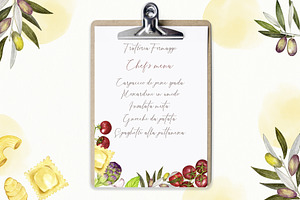 Italian Cuisine Clipart Set