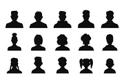 Avatar silhouettes, profiles, a Person Illustration by Vector Tradition (Thumbnail 3 of 3)