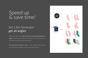 Socks Mockup Generator Mock-ups Set