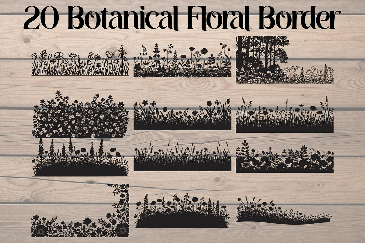 Botanical Floral Border, an Object Graphic by Creativeshirt (Photo 1 of 20)