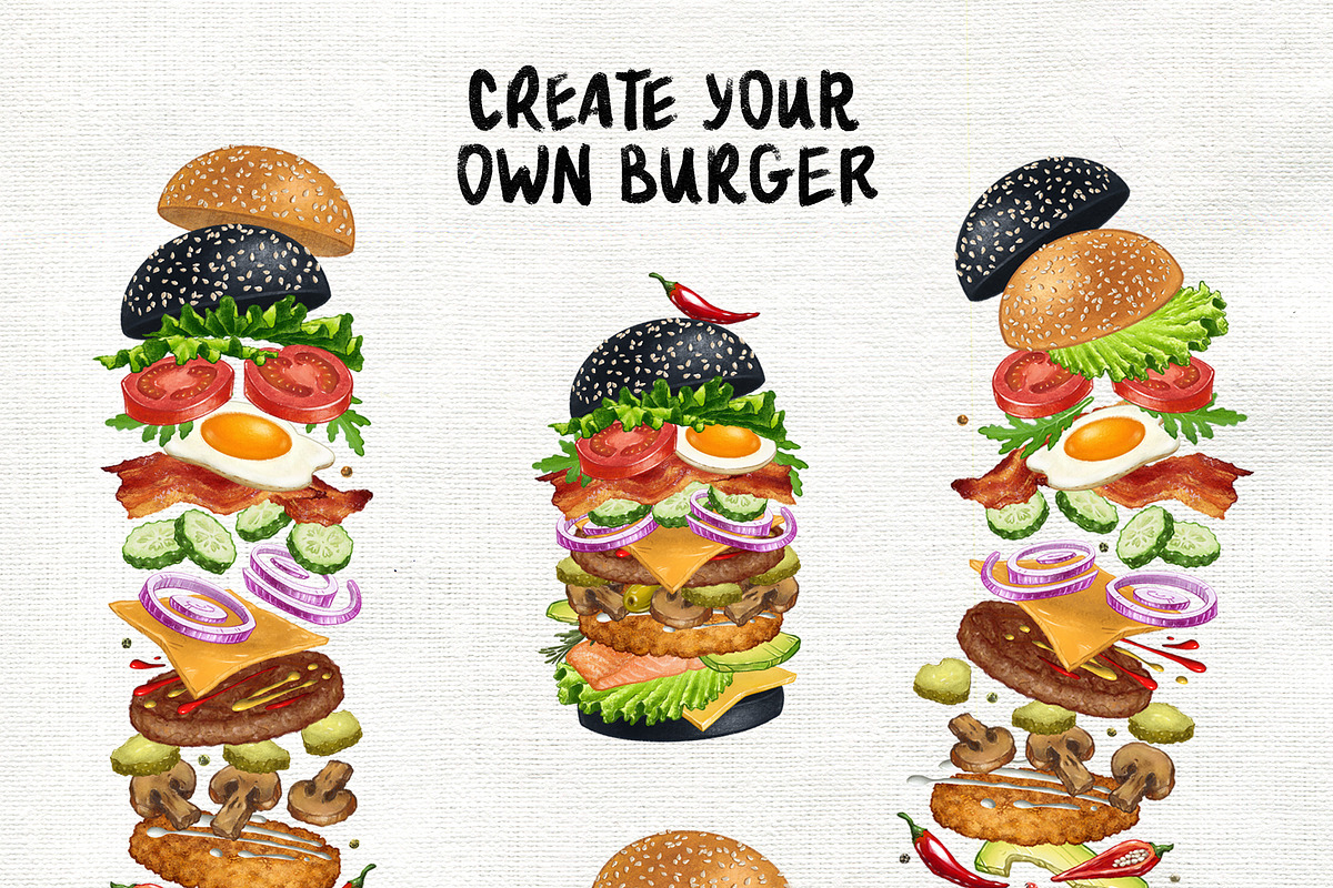 Burger Creator, a Decorative Illustration by Margo Miller (Photo 6 of 31)