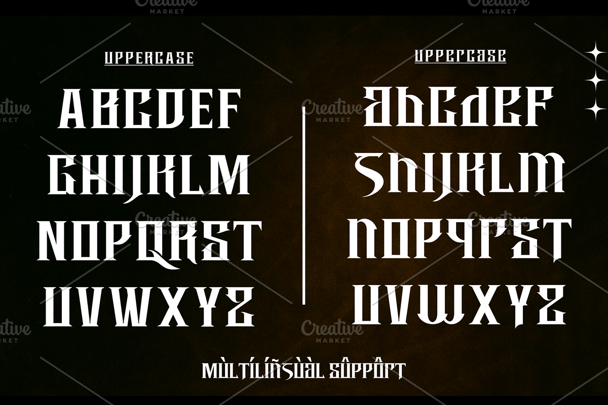 Quartus - Edgy Modern Blackletter, a Font by Mofr 24 (Photo 8 of 9)