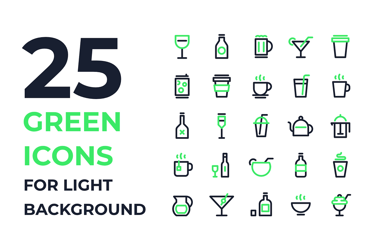 Drink Icons, an Outline Icon by Ruslan Babkin (Photo 5 of 11)