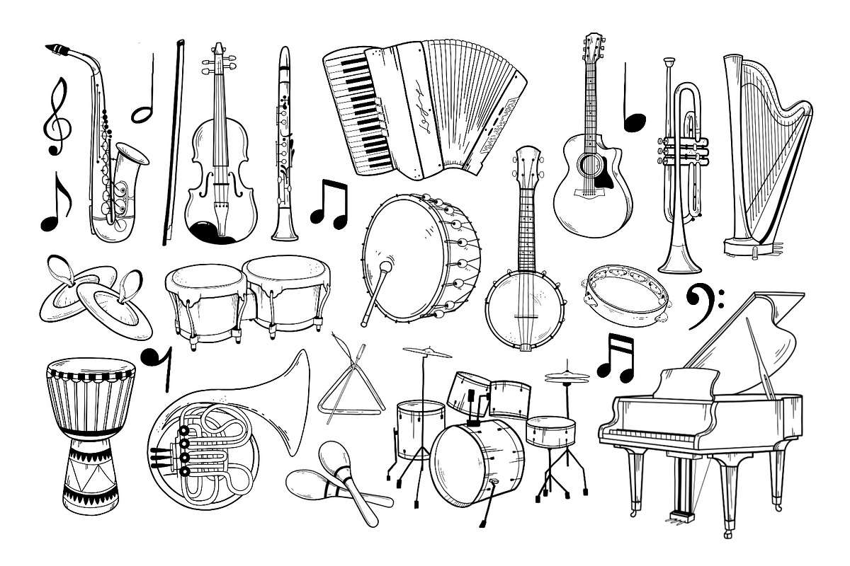 Musical Instruments Clipart, an Education Illustration by ArtGiftsStudio (Photo 2 of 4)