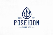 Poseidon Trident Retro Logo Template, a Branding & Logo Template by vectorwithin (Thumbnail 2 of 4)