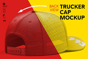 Trucker Hat Mockup – Back View PSD
