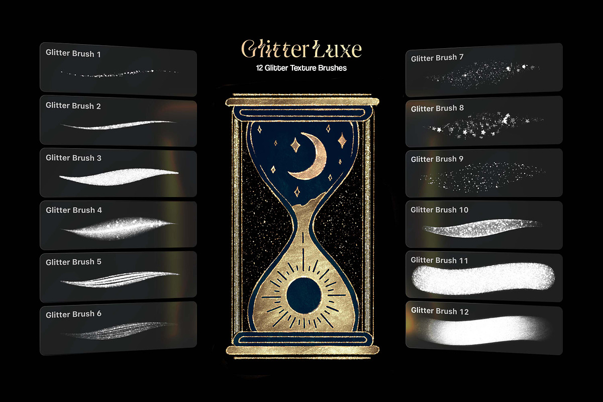 Multi-App Glitter Texture Brushes, a Brush Add-On by pixelbuddha.net (Photo 5 of 6)