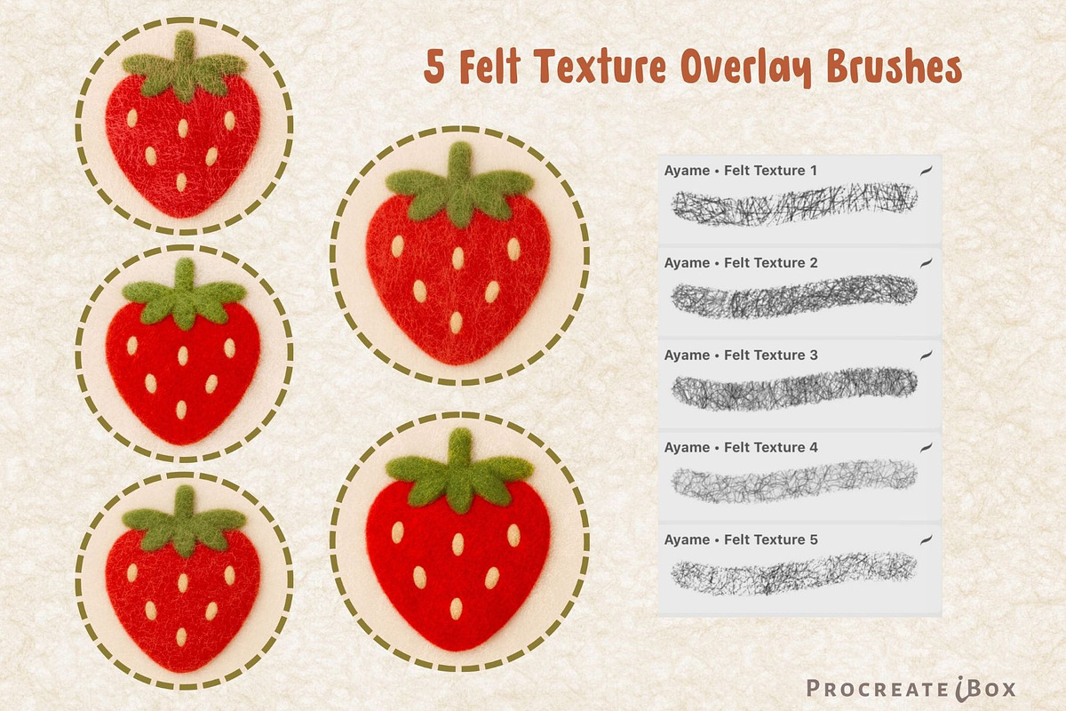 Needle Felt Procreate Brushes, a Brush Add-On by ProcreateiBox (Photo 6 of 9)