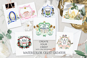 Crest Creator Wedding Watercolor, an Illustration by LABFcreations (Thumbnail 11 of 18)