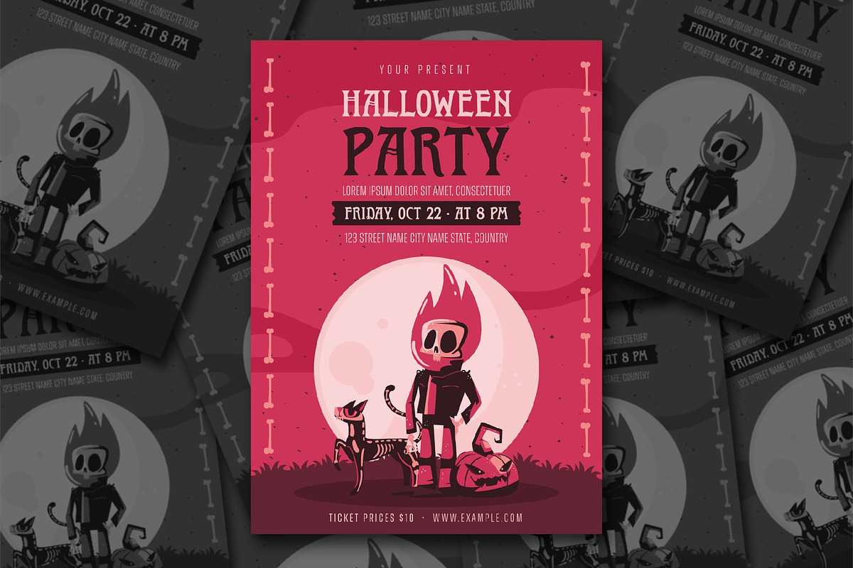 Halloween Party Flyer, a Templates & Theme by studiogstock (Photo 1 of 2)