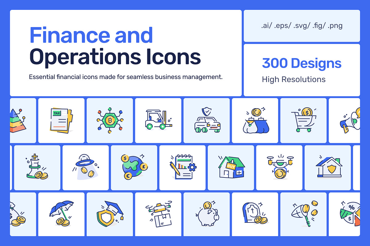300 Finance and Operations Icons, a Duotone Icon by Creative Stall (Photo 1 of 10)