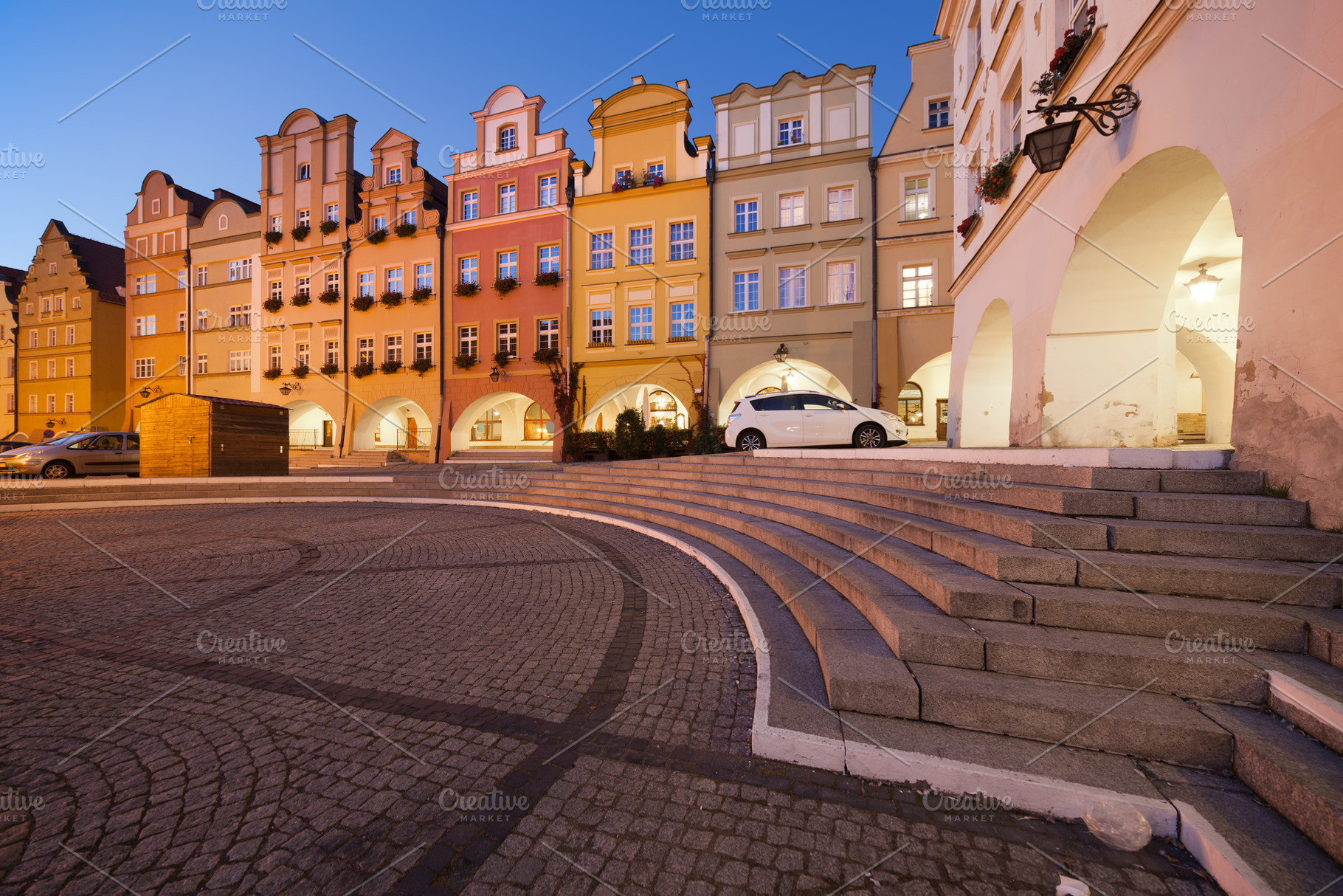 Jelenia Gora City in Poland at Night, an Architecture Photo by Artur Bogacki