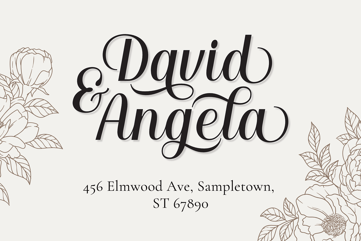 Nahla Script Regular, a Script Font by Debut Studio (Photo 13 of 16)