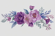 Elegant Purple Floral Set, an Illustration by balal (Thumbnail 9 of 11)