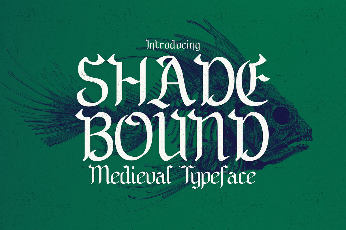 Shadebound - Gothic Brush Typeface, a Blackletter Font by HipFonts (Photo 2 of 9)