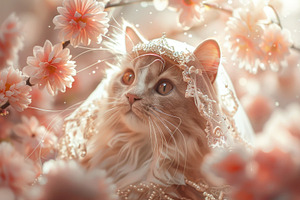 Wallpaper featuring a cat in a sophi, a Photo by LOGOCREATIVE