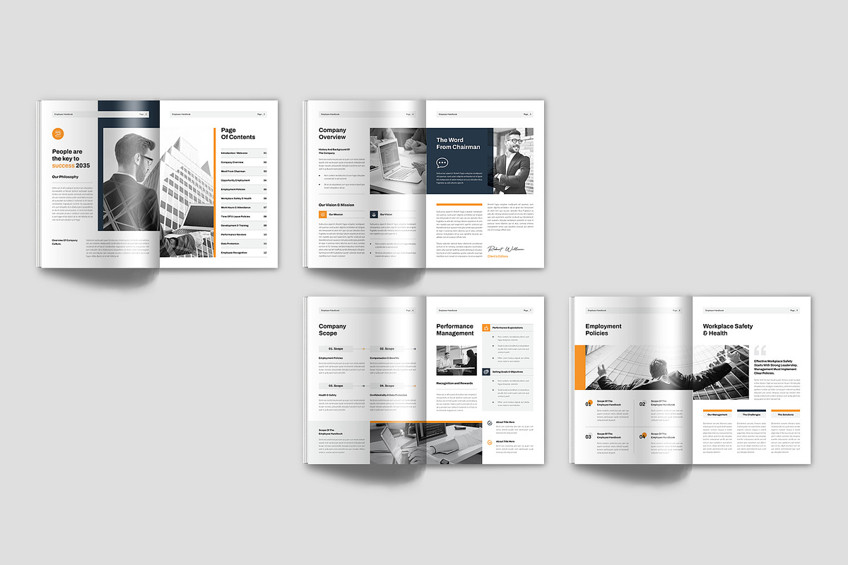 HR Employee Handbook Template, a Brochure Template by Spark_Creative (Photo 9 of 12)