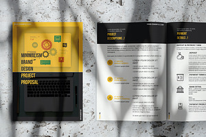 InDesign Proposal with Yellow Accent