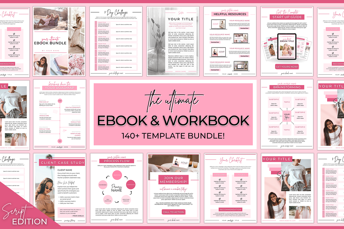 eBook & Workbook Bundle! 140 Pages, a Marketing Template by Templatables (Photo 1 of 10)
