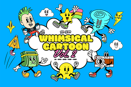 Whimsical Cartoon Vol.2, an Illustration by The Isian