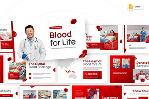 Blood Donation Campaign Google Slide, a Presentation Template by Loin Studio