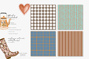 grandmillennial watercolor clipart, a Decorative Illustration by Patishop Art (Thumbnail 5 of 9)