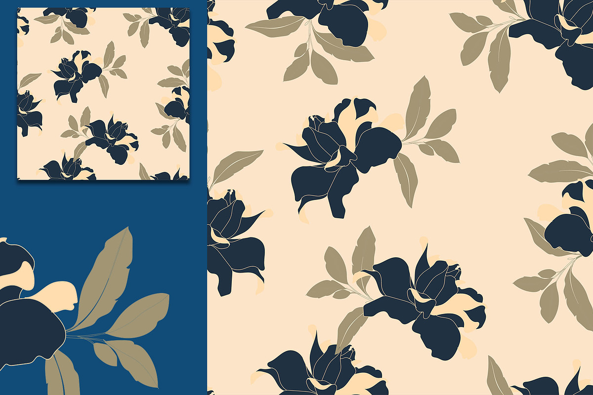 20EPS/jpg seamless floral pattern, a Pattern Graphic by Theraphosath (Photo 5 of 11)