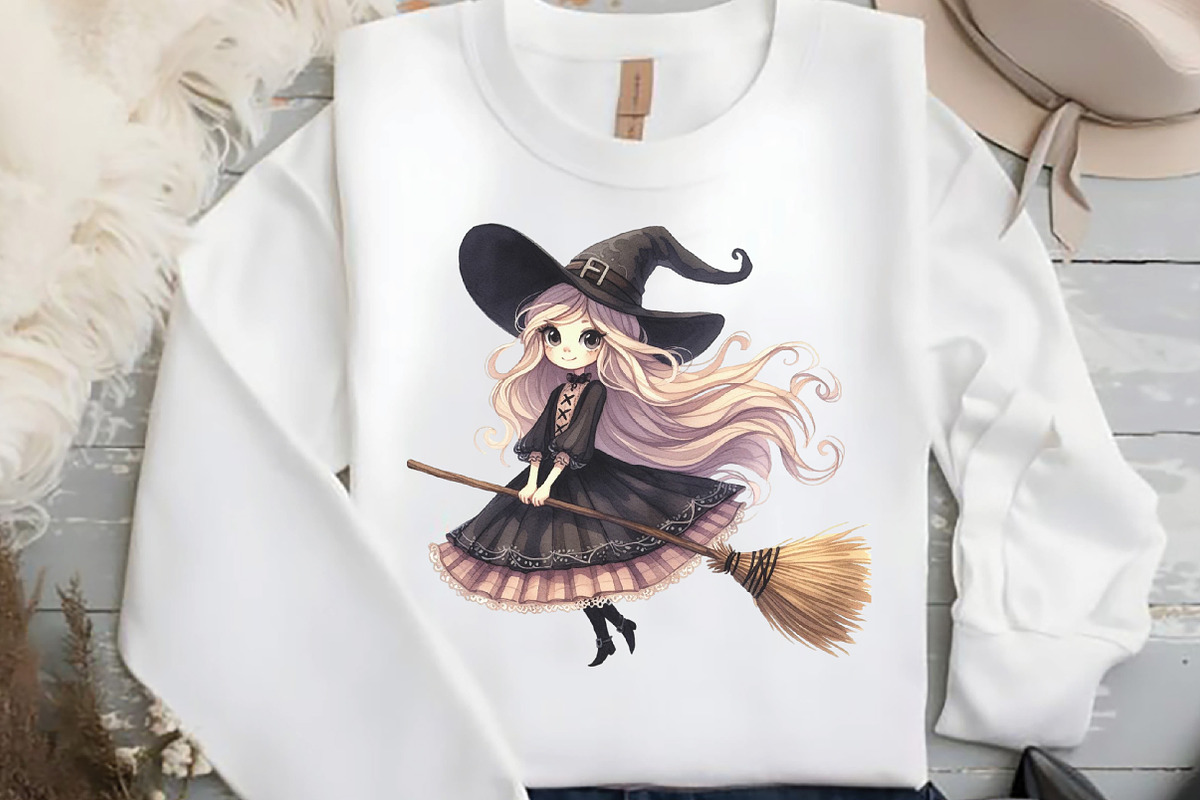 Cute Girl Sweden  gothic Witch Broom, an Illustration by DreamCafeArt (Photo 5 of 7)
