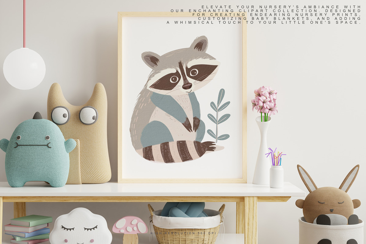 watercolor woodland animal clipart, an Animal Illustration by Pink Studio Art (Photo 14 of 14)