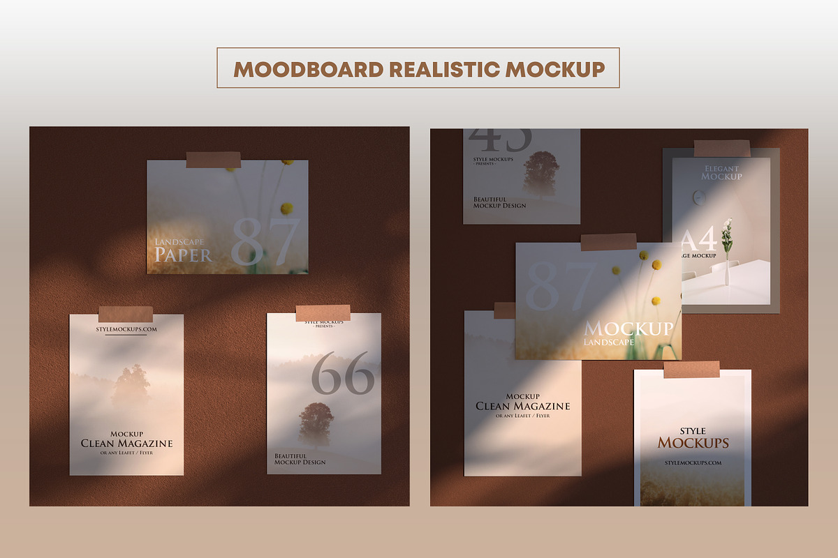 Set of Mood Board Mockups, a Books & Magazine Mockup by StyleMockups (Photo 9 of 13)