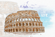Water Color Landmark, an Object Graphic by NStudio (Thumbnail 7 of 12)