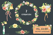 Wedding Graphics Morning Flowers Kit, a Decorative Illustration by Lisa's Balcony (Thumbnail 2 of 13)