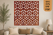 Geometric Wooden Wall Art SVG, an Object Graphic by DreamCafeArt (Thumbnail 1 of 4)