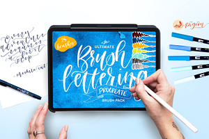 25 Brush Procreate Lettering Bundle