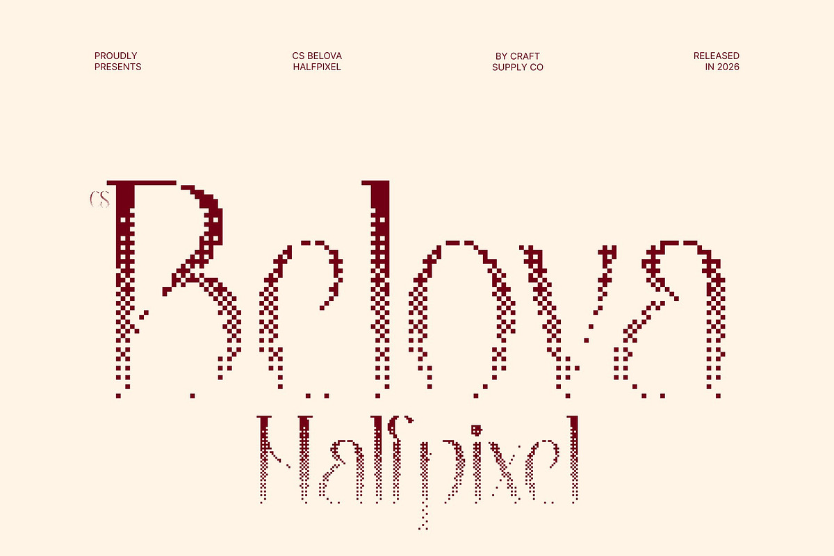 CS Belova Halfpixel, a Serif Font by Craft Supply Co. (Photo 1 of 8)